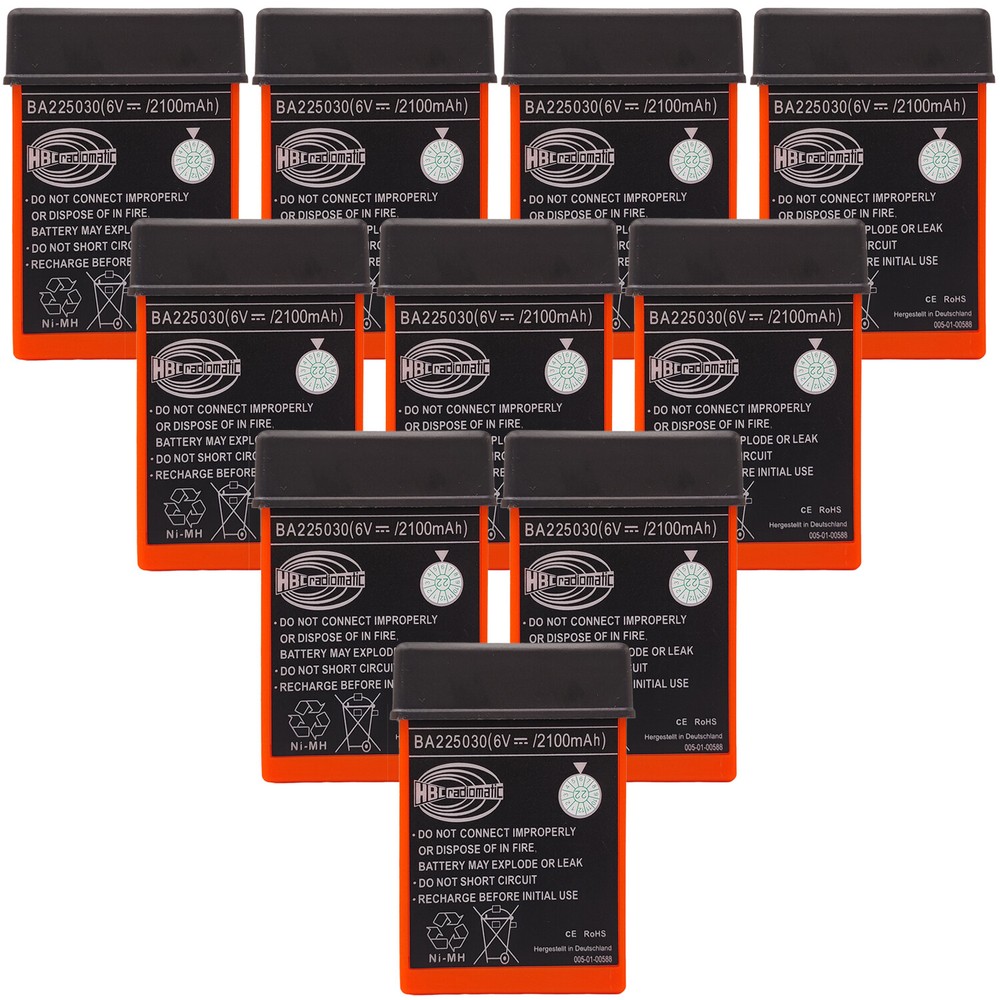 10x 2100mAh BA225030 6V Ni-Mh Battery For HBC Pump Truck Remote Control Battery