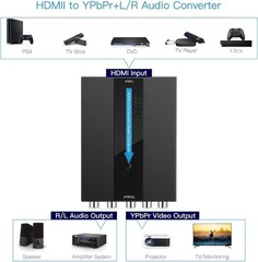 1080P HDMI to Component Converter RGB YPbPr 5RCA Scaler Adapter Aluminum