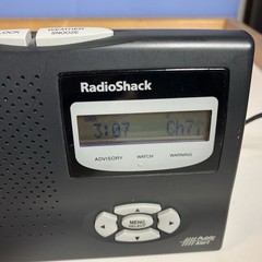 RadioShack 12-382 SAME NOAA Weather Radio Alarm Clock Battery Backup Tested