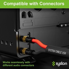Syston 14/2 Speaker Wire Audio Cable In-Wall Outdoor Direct Burial UV 20ft-100ft