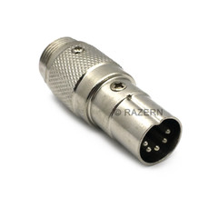 NEW 4-Pin Cobra Microphone to 5-Pin DIN Adapter For Realistic Cybernet CB Radio