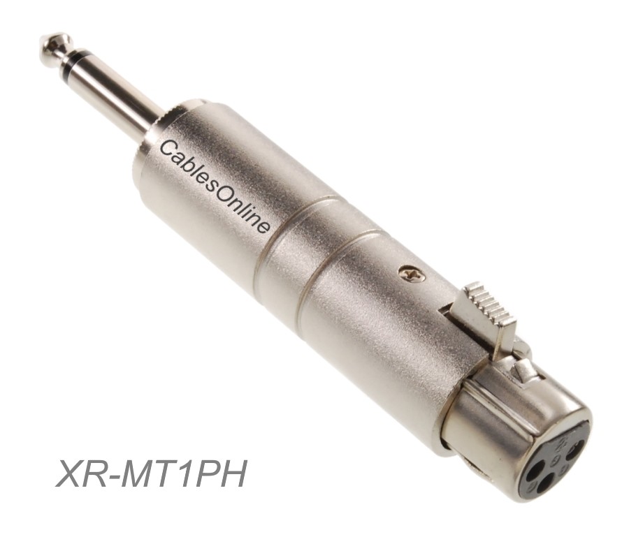 XLR 3-Pin Female to 1/4″ TS Male Impedance Matching Line Transformer Converter