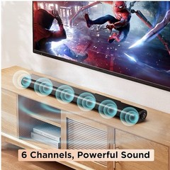 2.2ch Dolby Soundbar, 200W Peak Power, 6 Drivers,2 SUBWOOFER Build-in 35.4″