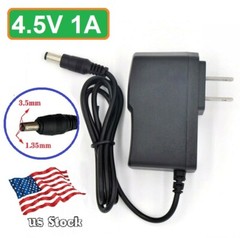 4.5V 1A AC/DC Adapter Switching Wall Wart Power Supply with 3.5×1.35mm Plug