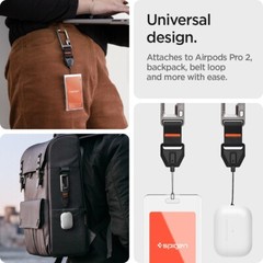 For AirPods Pro 2 | Spigen Lanyard with Carabiner Durable Strap with Clip