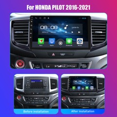 For Honda Pilot 2016-2022 Android 13.0 Apple CarPlay Car Stereo Radio GPS w/CAM