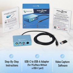 Video to USB Lite – USB Audio Video Capture Device – Input AV, RCA, S-Video, …
