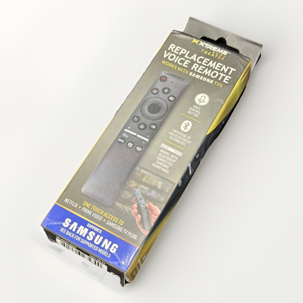 Xtreme XRM1-1000-BLK Voice Remote for Samsung TVs Soundbar New, Sealed