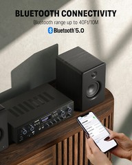 Donner MAMP5 Bluetooth Audio Power Amplifier Receiver 440W 4 Channel HiFi Amp