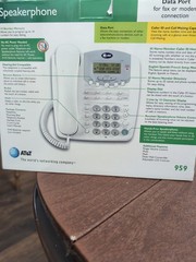 AT&T 959 Corded Speakerphone with Caller ID (White) NEW IN BOX