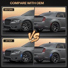 4x For 2015-2023 Chrysler 300 300C Dynamic RGB Front Rear LED Side Marker Lights
