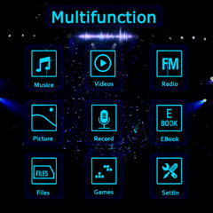 Portable Bluetooth MP4 MP3 Player 16G HIFI Music Speaker Media FM Radio Recorder