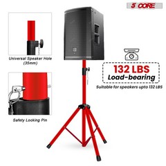 5 Core Speaker Stand Adjustable 31 to 36″ PA DJ Tripod Heavy Duty w 35mm Mount