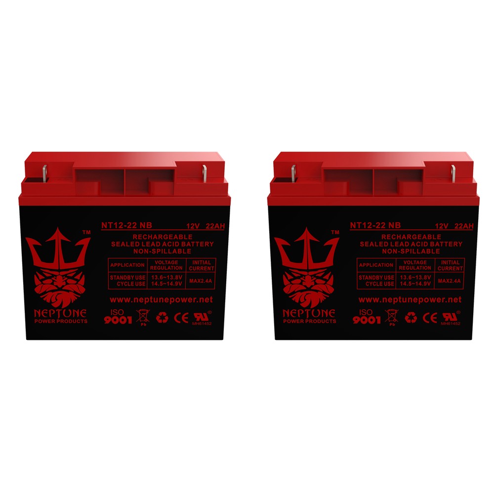 Electric Mobility 320 Powerchair 12V 22Ah Nut & Bolt Battery byNeptune – 2 pack