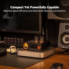 Fosi Audio MC331 Tube DAC Integrated Amplifier, 2CH Home Audio Stereo Power Amp