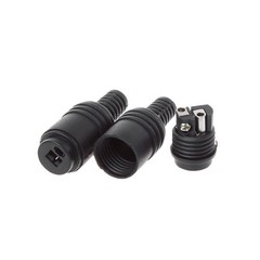 MinnowXY 10 Pcs 2 Pin DIN Speaker Plug 2-Pin app.40mm/1.57in, Black+sliver
