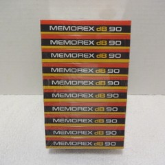 Qty 10, Memorex dB 90 Blank Audio Cassette Tapes, Factory Sealed New NIP