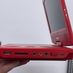 Sylvania SDVD9020C Red Portable DVD Player Swivel Screen With Remote
