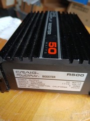 Vintage Craig R500 Power Play Booster Amplifier 50W 4-Ohms for Car Audio System