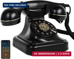 Bluetooth Retro Phone Wireless Landline Telephone Speakerphone Music for Home
