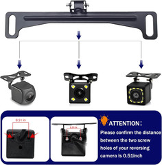 Universal Car Rear View Camera License Plate Bracket, Premium Backup Camera Lice
