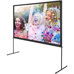 VEVOR Projector Screen with Stand 100 inch 16:9 4K 1080 HD Movie Screen Bar Feet