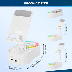 GMOX 5-in-1 Bluetooth Speaker Phone Stand Holder 4000mAh Power Bank LED Light