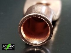 (100) 4 gauge Ring 3/8″ Hole Terminal BATTERY Lug Bare Copper Un-insulated AWG