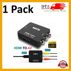 LOT HDMI To RCA AV Adapter Converter Cable CVBS 3RCA 1080P Composite Video Audio