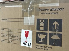 U.S.A Western Electric 300B triode. New in Box – B-stock (2025)