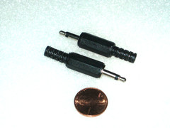 2x Audio Male Plug in Jack Mono Connector 1/8 inch 3.5 mm
