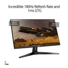 ASUS TUF Gaming 27” 1440P HDR Monitor VG27AQ3A – 180Hz 1ms QHD (2560×1440)