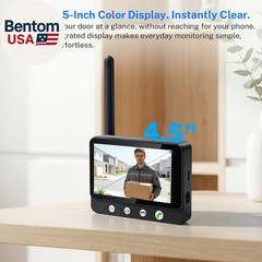 Wireless Doorbell Camera Video Monitor with Display 4.5″ Screen Indoor Visual Ba