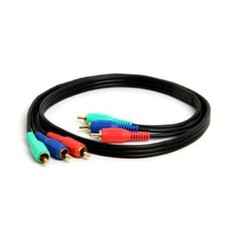 3FT 3RCA RGB Gold Plated Male Cable Colored Component Video Audio VCR DVD AV