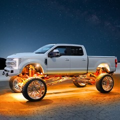 RGB/Pure White LED Rock Lights Kit, 8/12 Pods Car/Truck Underbody Underglow Kit