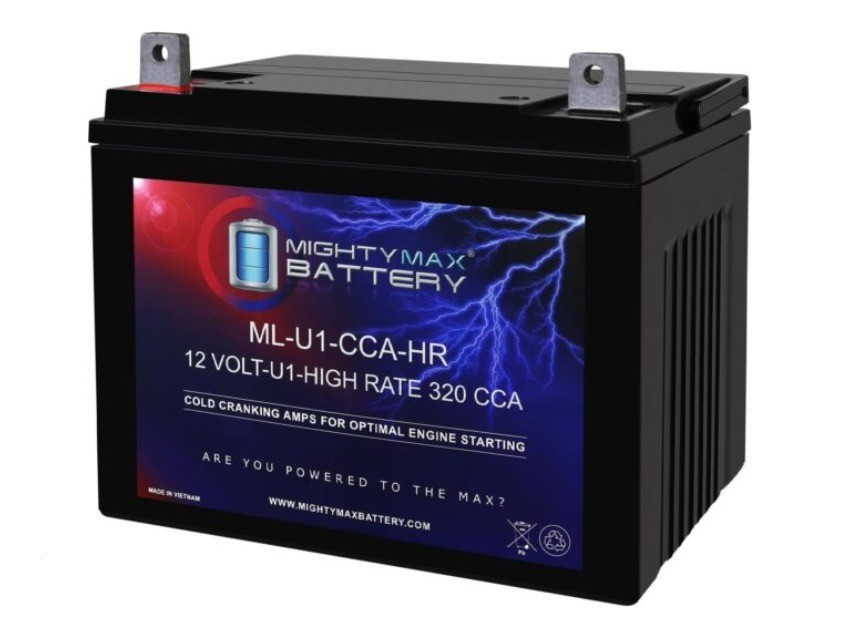 Mighty Max Battery ML-U1-CCAHR -12 Volt, 320 CCA, Nut and Bolt (NB) Terminal, Re