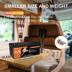48V 100Ah Lifepo4 Lithium Battery – 200A BMS Deep Cycles for Rvs Backup Power