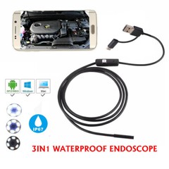 USB Endoscope 6LED Waterproof Snake Inspection Camera For Mac OS Android Windows