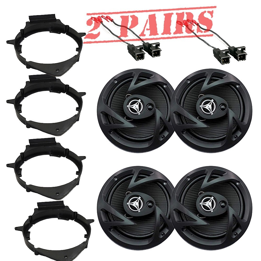 Power Acoustik 400W 3-Way 6-1/2in Front/Rear Door Speakers for 2007-2013 Sierra
