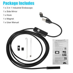 7mm HD Snake Endoscope Borescope Inspection Camera for USB Type C Android PC