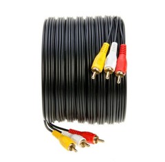 New 3 RCA Male to 3 RCA Male Cable Cord Audio/Video TV DVD VCR Composite LOT