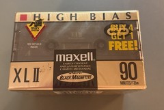 5 Maxell XLII Cassette tapes 90 Minute New Sealed EIC Type II High Bias