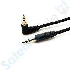 SatelliteSale 3.5mm Jack Audio Stereo Right Angle 90 Cable Aux Cord