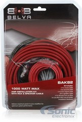 Rockford Fosgate P300X2 300W 2-Channel Amplifier, NVX LOC, 8 AWG Amp Kit Bundle
