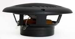 6 1/2″ 2-Way Waterproof Black Marine Speaker – 6.5 Inch Integral Grill RV Boat