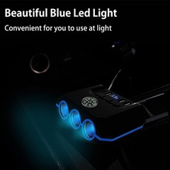 7-in-1 Car Cigarette Lighter Socket 3-USB Charger Splitter Outlet Power Adapter