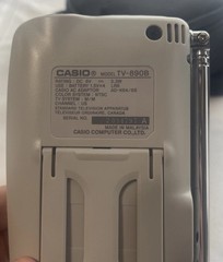 Casio TV-890B Mini Hand Held Television Battery Operated w/Pull-Out Antenna