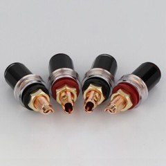4Pcs Pure Copper Plated Binding Post Banana Female Speaker Amplifier Terminals