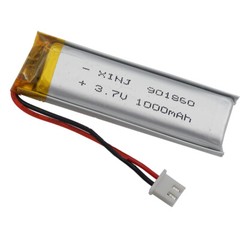 3.7V 1000mAh 3.7Wh Rechargeable Li-Polymer Li Lipo Battery 901860 JST Connector