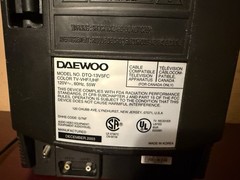 Daewoo DTQ-13V5FC CRT Vintage Retro Gaming Mini TV 13” Tested Working No Remote